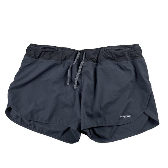 Patagonia Pants - Patagonia Nine Trails Running Shorts Women’s XL Black Rear Pocket 24655 Trail